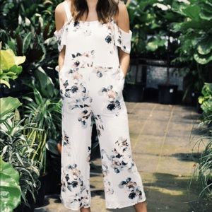 White floral jumpsuit (never worn)